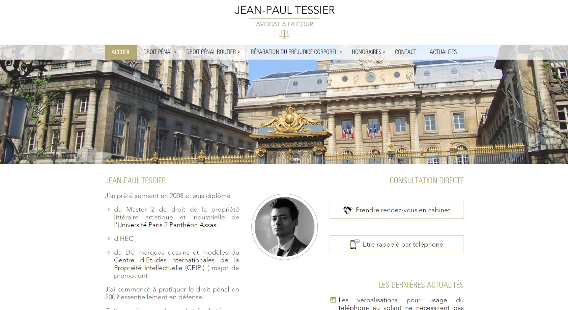 Nouvelle réalisation: Cabinet de Maître Tessier